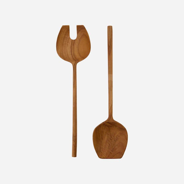 Salatbestikk i teak. De er både dekorative og slitesterke