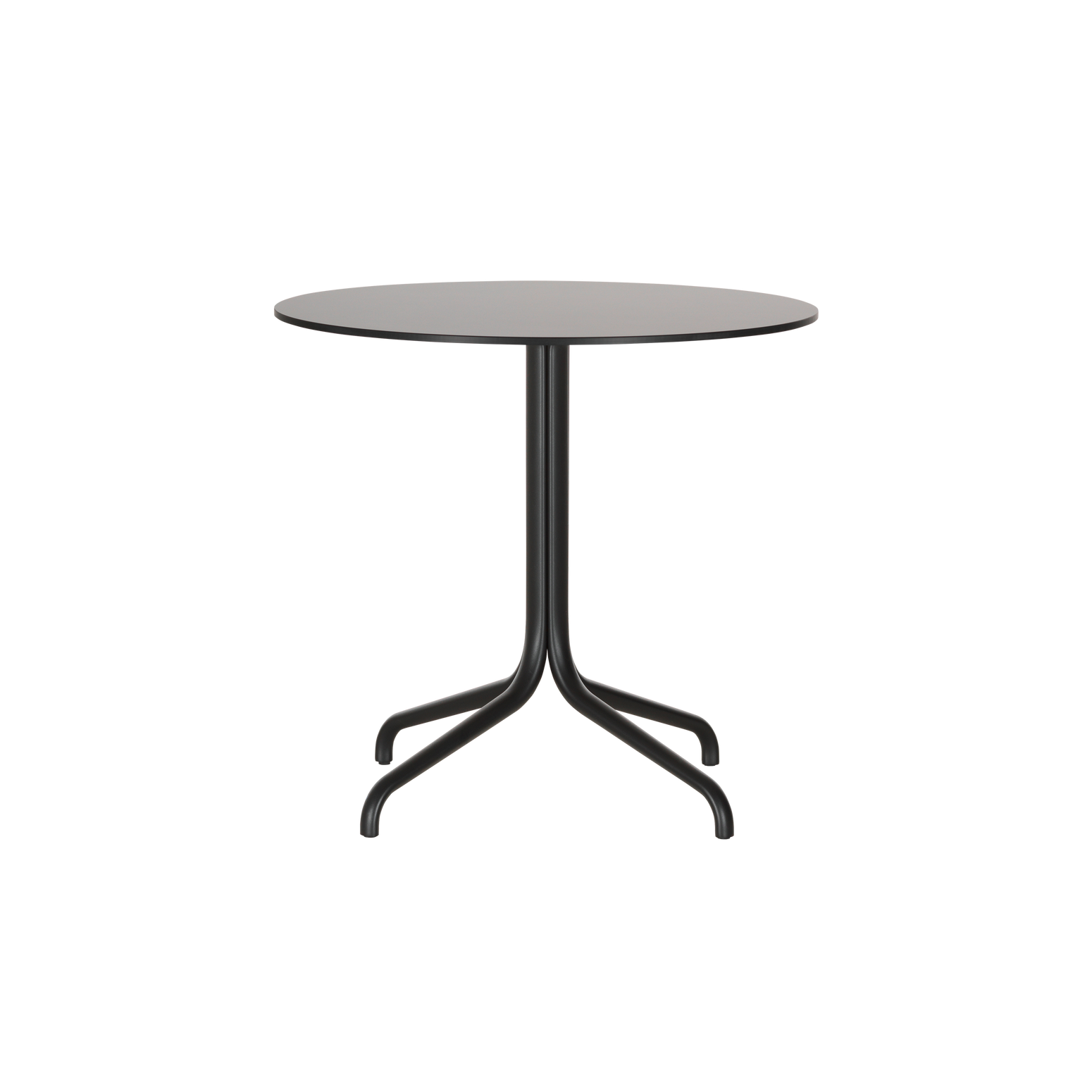 Utebord Belleville Table Round Outdoor Ø80 cm med svart bordplate, fra Vitra