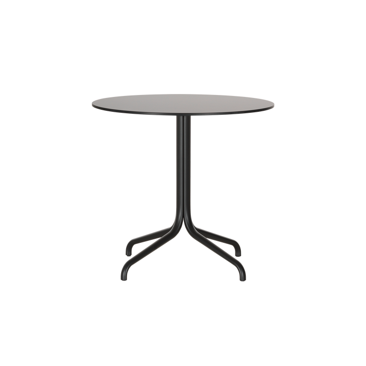 Utebord Belleville Table Round Outdoor Ø80 cm med svart bordplate, fra Vitra