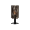 Vouge bordlampe Medium, med svart sokkel og bronsefarget skjerm