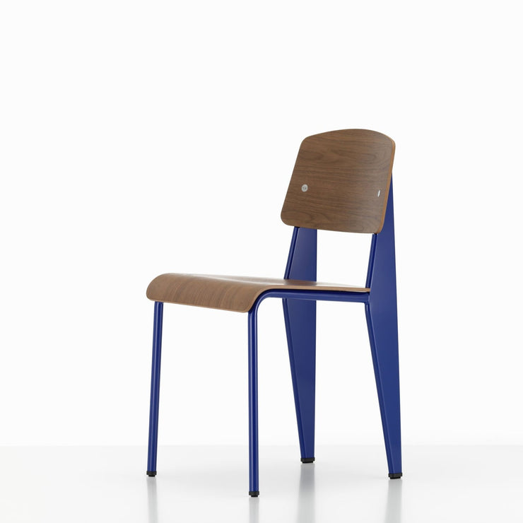 Standard Chair Prouvé Bleu Marcoule / walnut