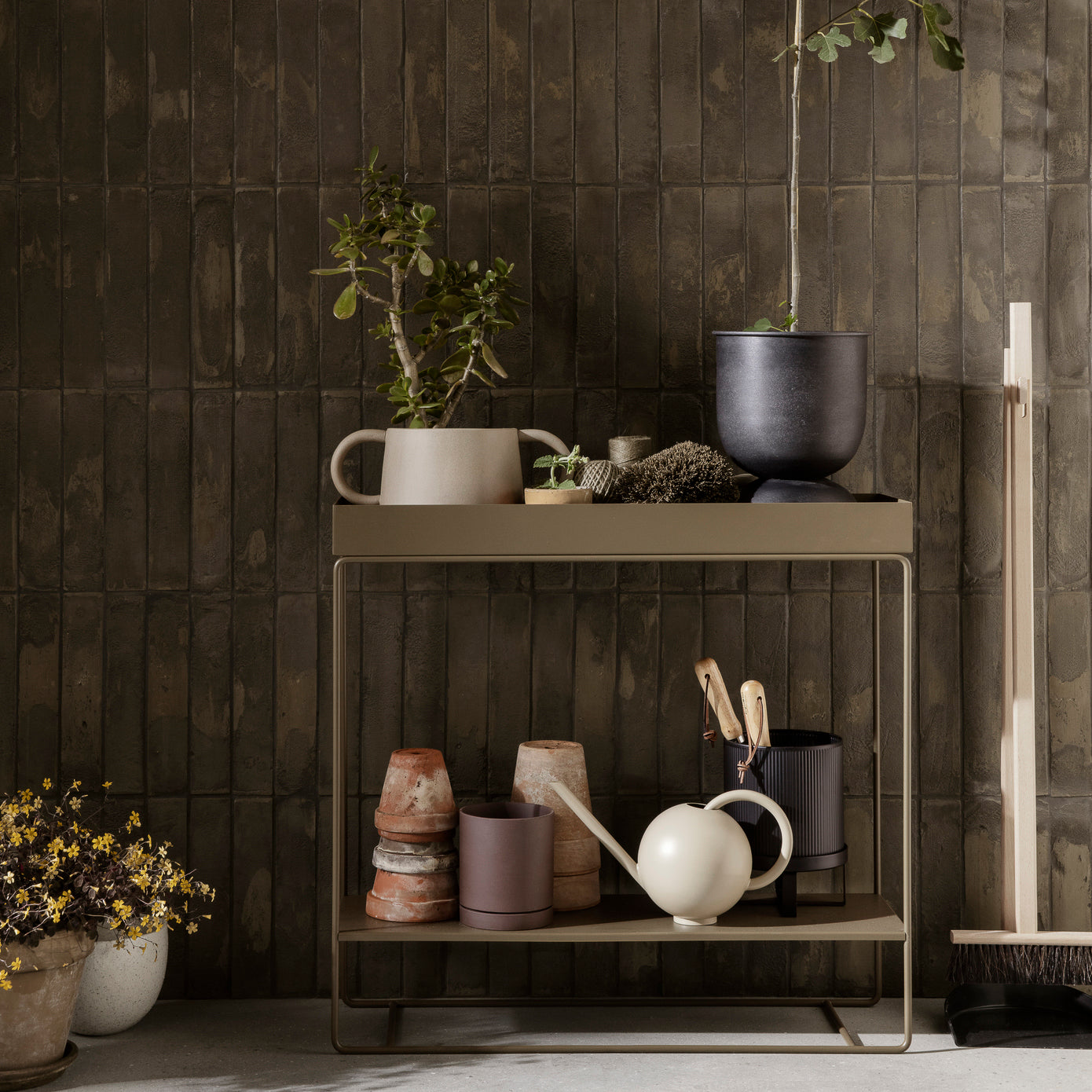 Plant Box Two-tier i fargen Olive