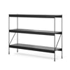 Hylle Zet Storage System - svarte hyller og svart ramme