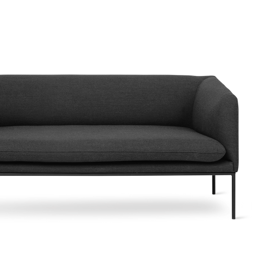 Turn 2-seter i tekstil Fiord Solid Dark Grey
