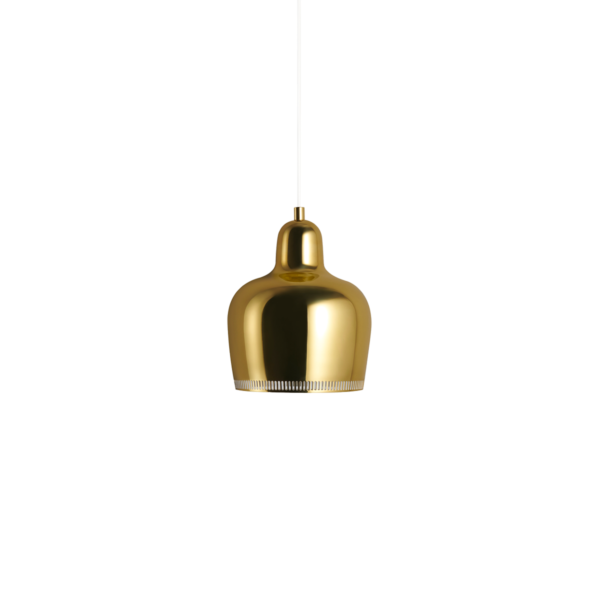 Golden Bell messing/hvit innside: Messing, polish og lakk