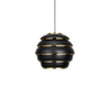 Taklampe A331 Beehive Svart med ringer i messing
