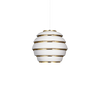 Taklampe A331 Beehive Hvit med ringer i messing