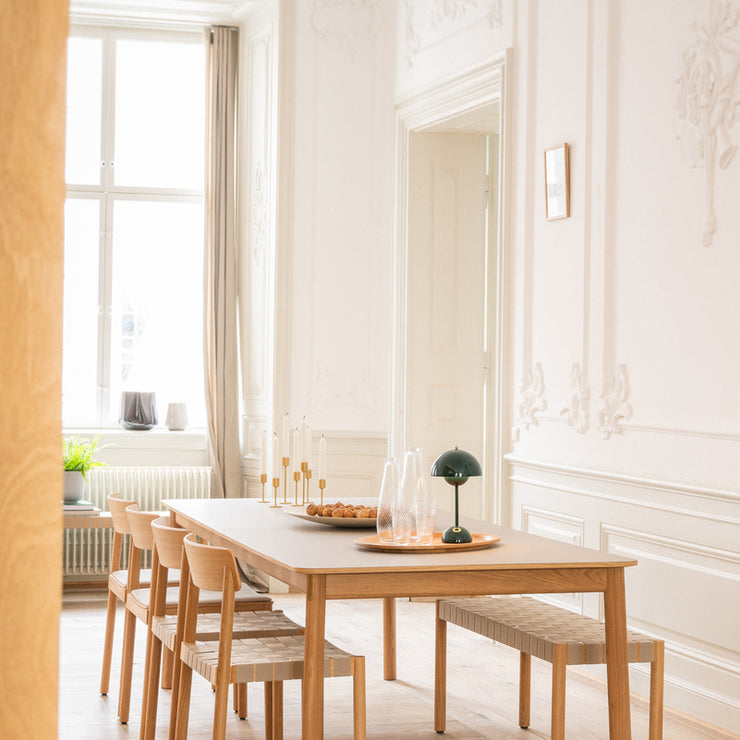 White Oiled Oak w. Beige Arizona 0748 Fenix Nano Laminate &amp; Brass