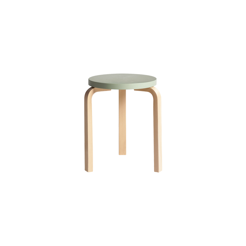 Stool 60 med grønt sete, "Paimio green"