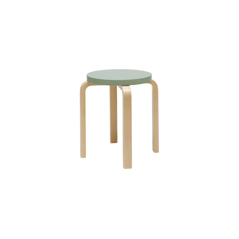 Stool E60 med grønt sete, "Paimio green"