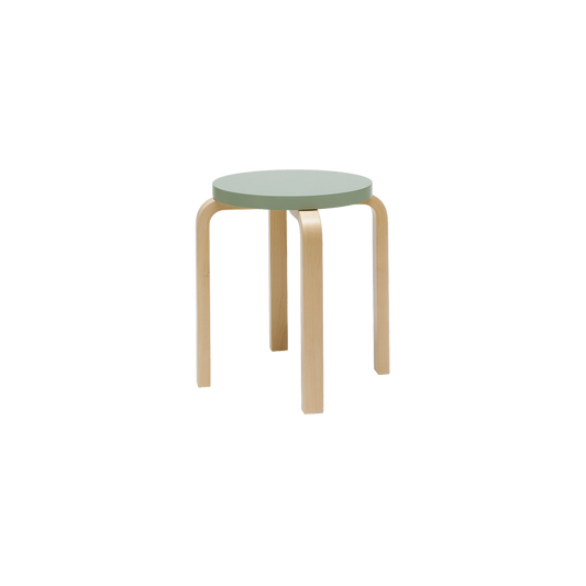 Stool E60 med grønt sete, "Paimio green"