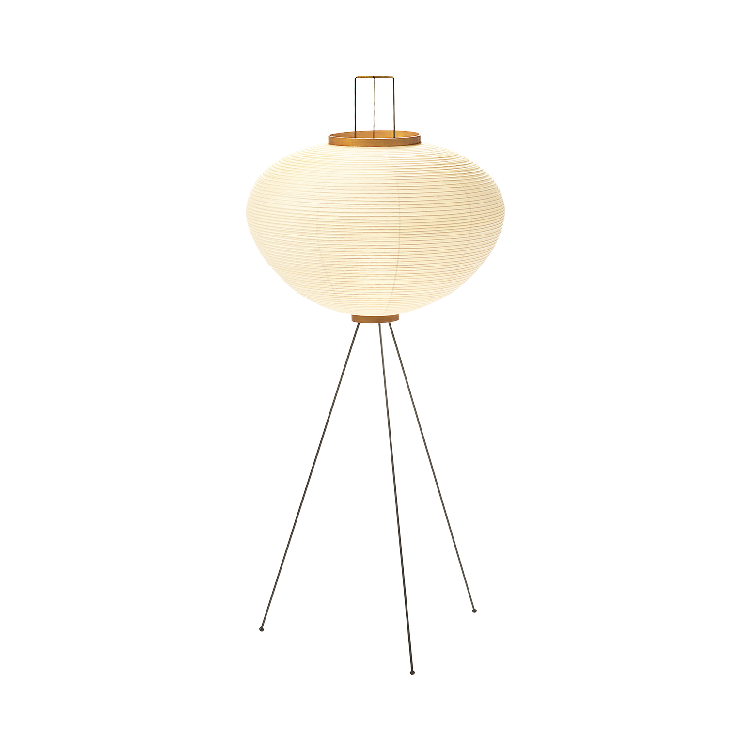Lampen Akari stålampe 10A, er en del av en lampeserie som er designet av Isamu Noguchi i 1951 for Vitra.