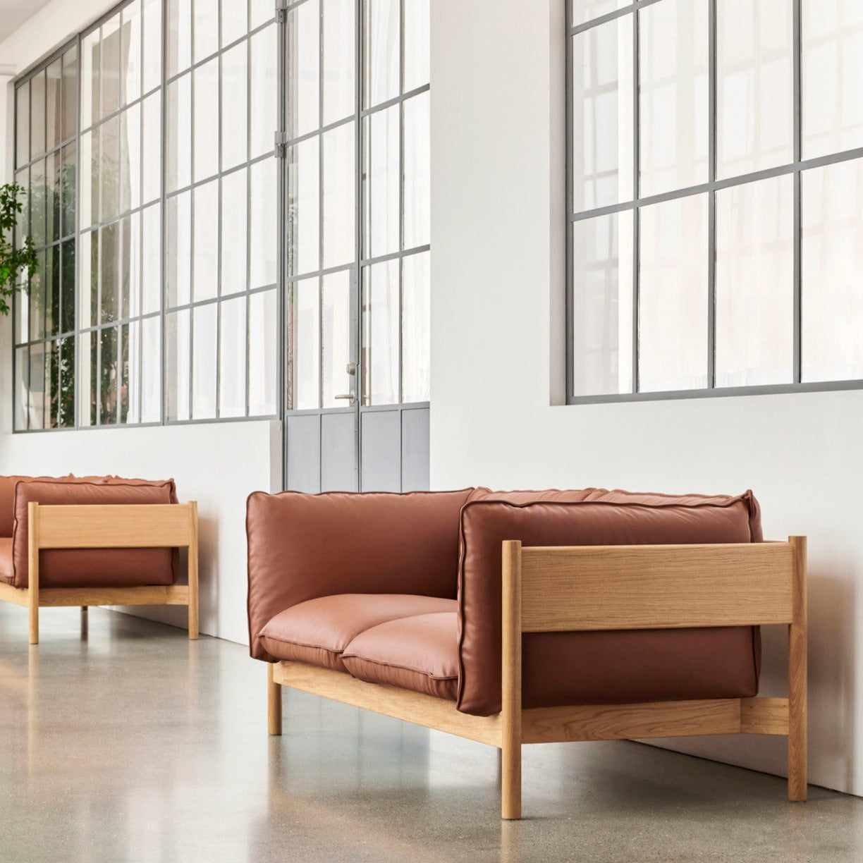 Sofa Arbour 2-seter eik, tekstil  Nevada NV2488 Soiled