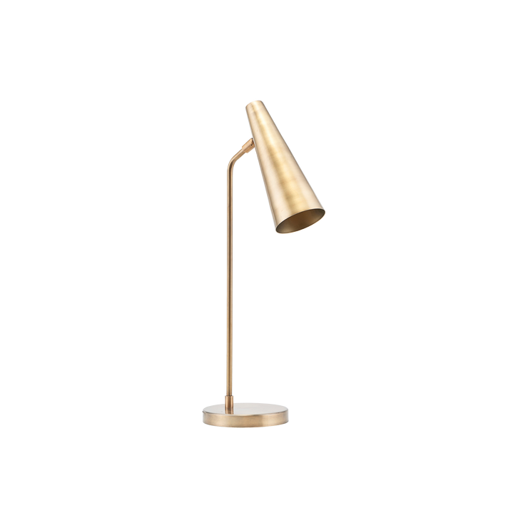 Elegant bordlampe med messingfinish