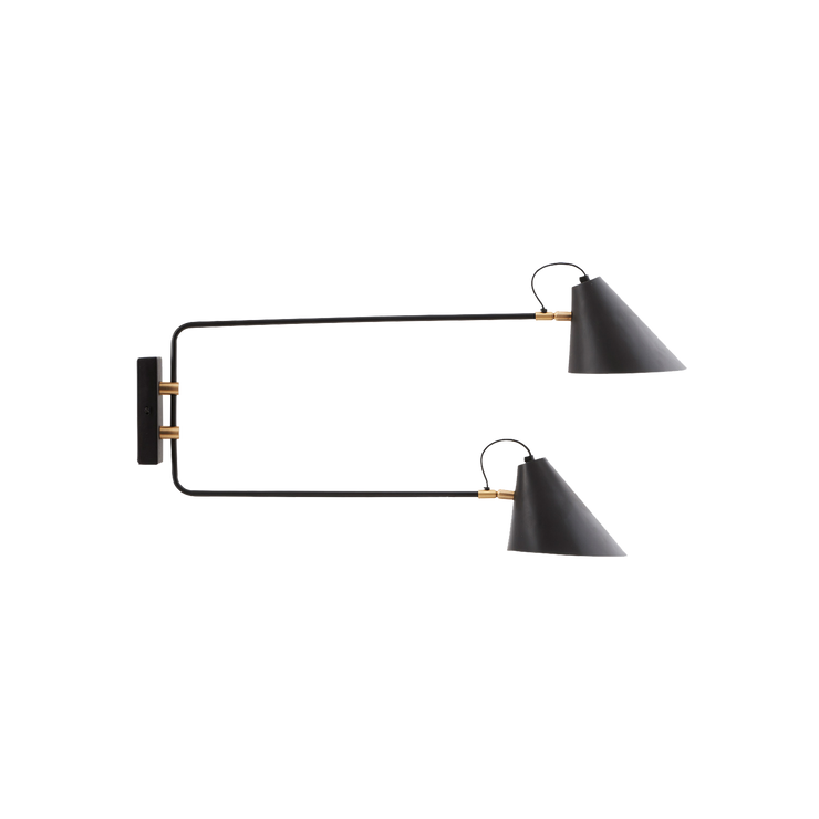 Denne svarte lampen passer fint i en stue, på et kjøkken eller i et soverom - og skaper en vakker og sofistikert kontrast i til en skandinavisk stil.