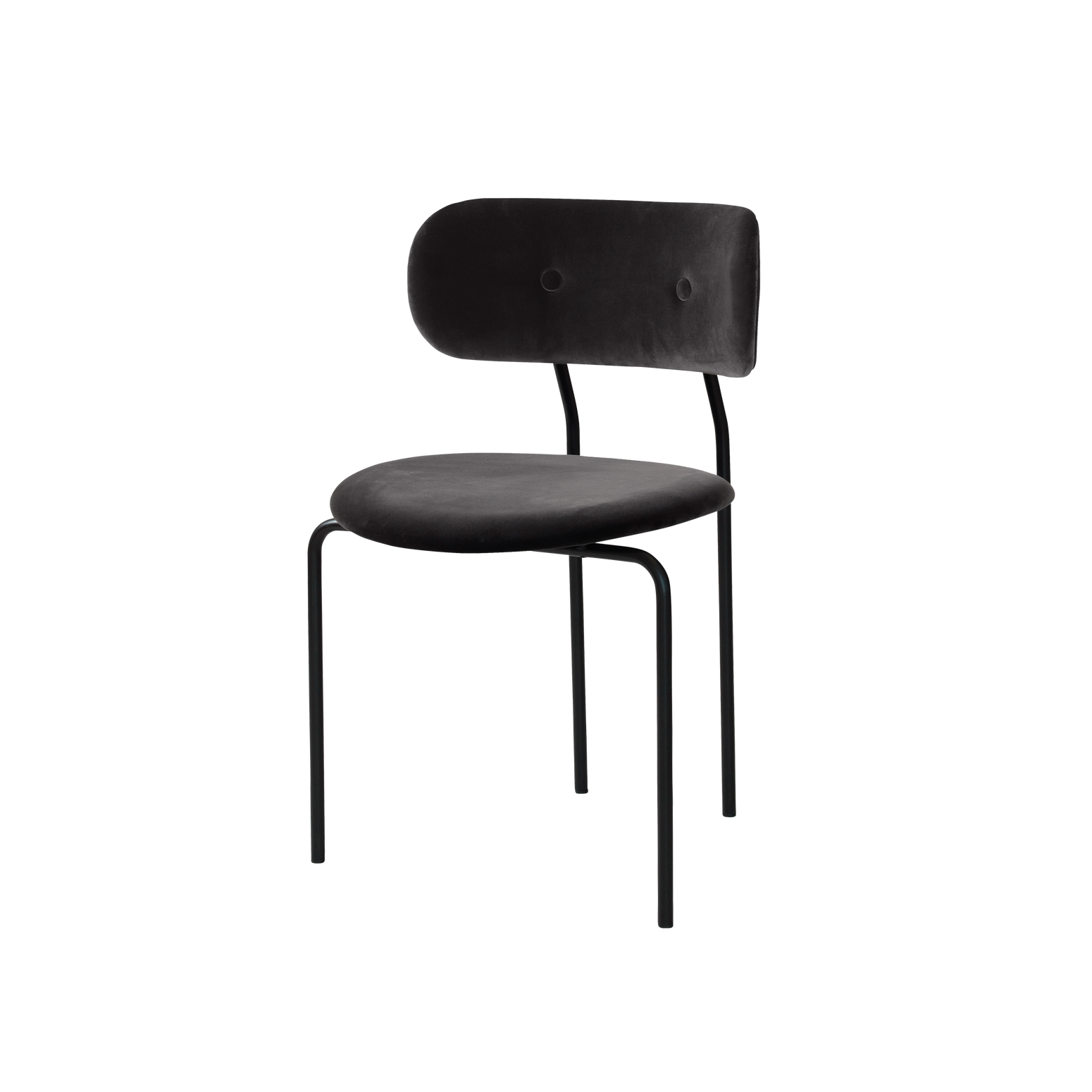 Stolen Coco, er designet av OEO studio for Gubi, og har en elegant og stram silhuett med myke kurver. Bildeeksempel: GUBI Contract Velvet, priskategori 2