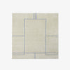 Teppe Cruise rug 2,4x2,4 m, beige med blå stripe