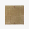 Teppe Cruise rug 2,4x2,4 m, gyllenbrun med burgunder stripe