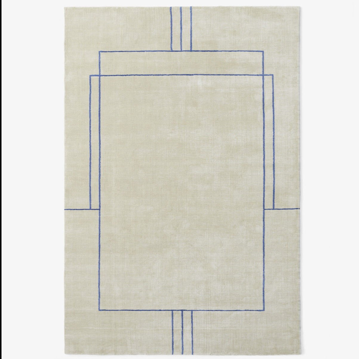 Teppe Cruise rug 2x3 m, beige med blå stripe