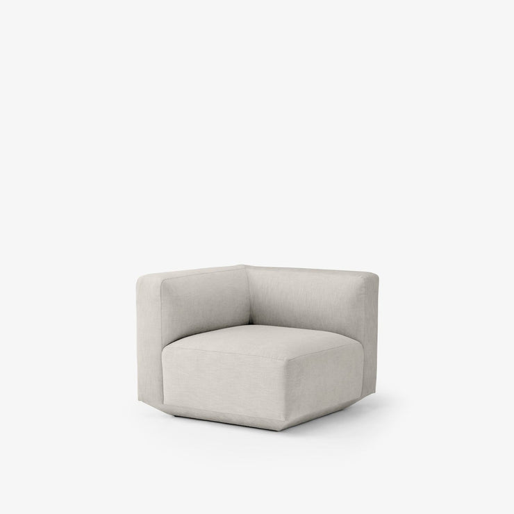 Develius modul EV1D hjørne fra forside, tekstil Maple 112 (PG1)