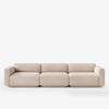 Develius modulsofa 3-seter Konfigurasjon D, Tekstil Karakorum 003 (beige)