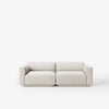 Modulsofa Develius konfigurasjon A 2-seter, tekstil Linara Stone