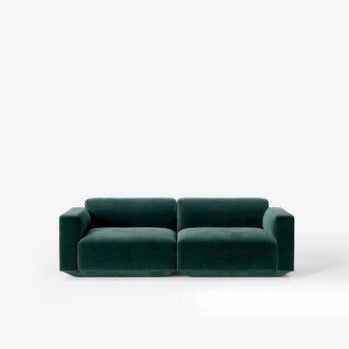 Develius modulsofa Konfigurasjon A 2-seter, Tekstil Velvet 01 Forest - grønn fløyel