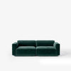 Develius modulsofa Konfigurasjon A 2-seter, Tekstil Velvet 01 Forest - grønn fløyel