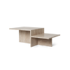 Sofabordet Distinct Coffee Table fra ferm LIVING, har en nydelig, minimalistisk konstruksjonen skaper en kontrast til rikheten i travertinens jordiske teksturer.