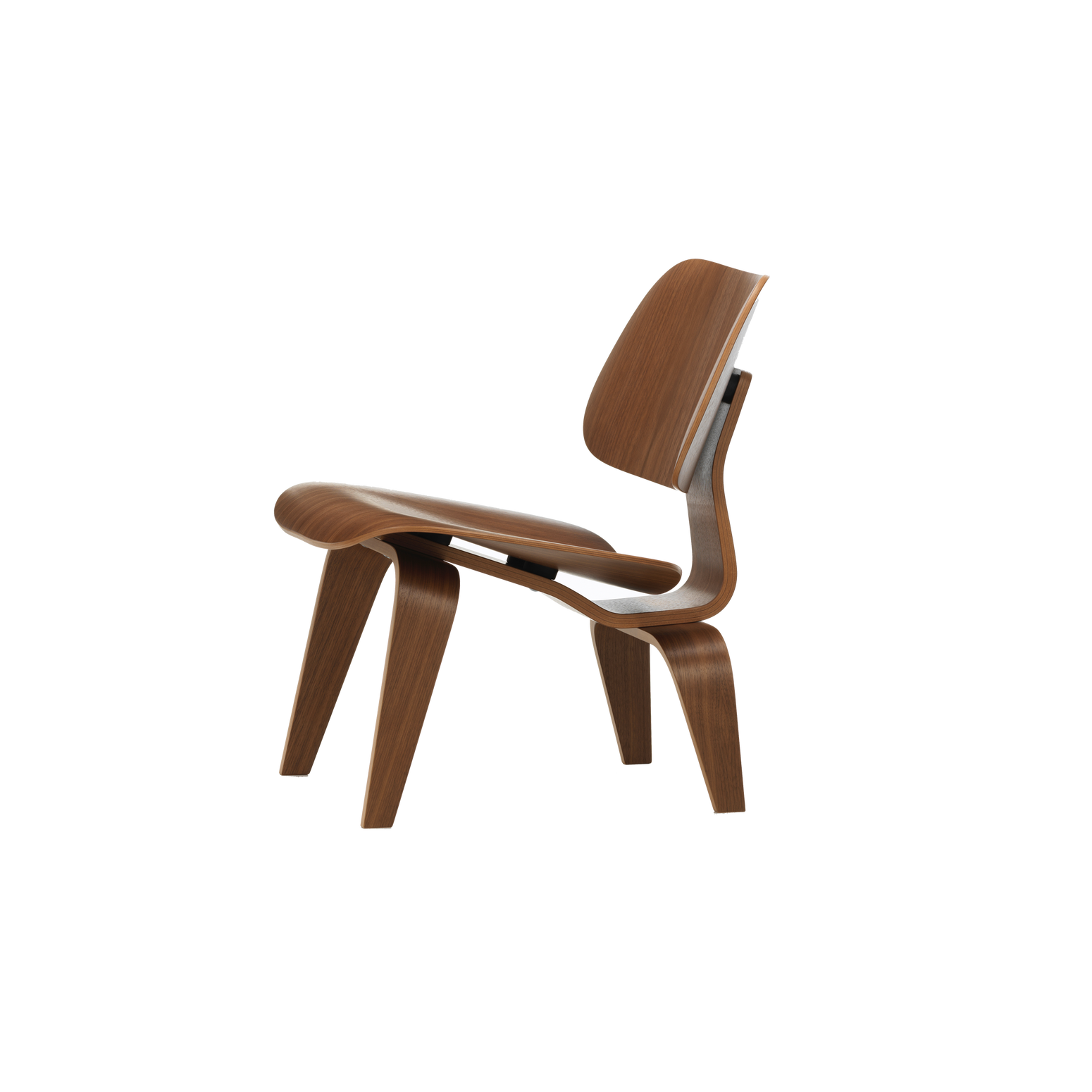 Eames Plywood LCM loungestol i valnøtt, fra Vitra er et nydelig møbel til stuen din.