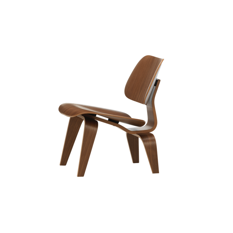 Eames Plywood LCM loungestol i valnøtt, fra Vitra er et nydelig møbel til stuen din.
