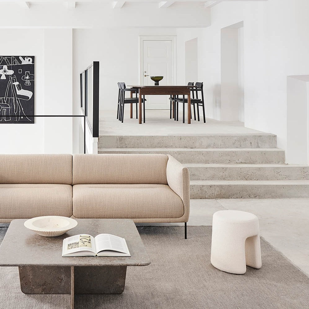 Escape Kelim Light Beige med kantsting
