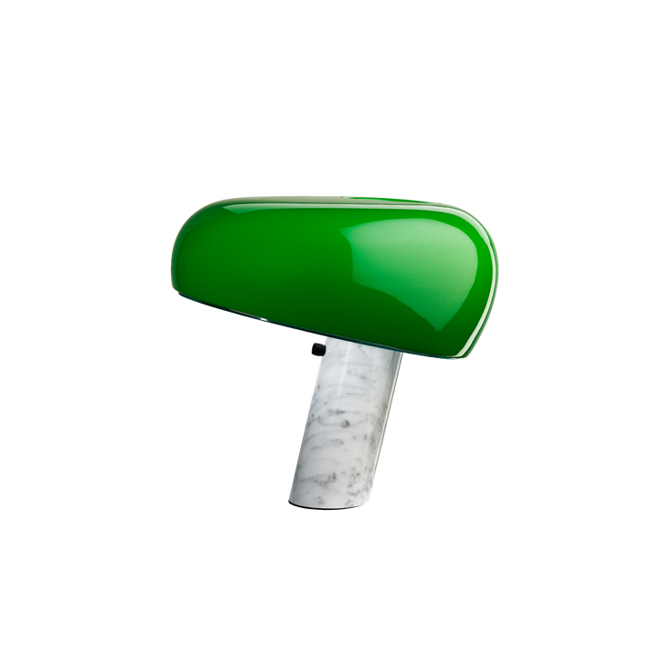 Snoopy fra Flos med grønn skjerm.