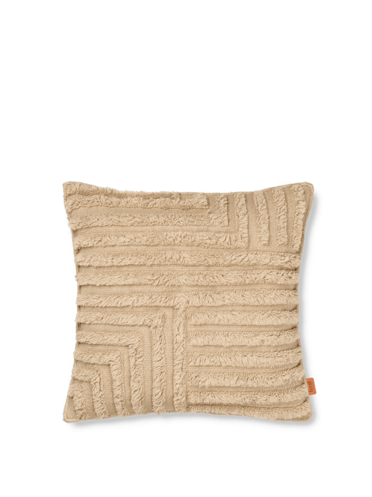 Pute Crease Wool Cushion light sand (må hentes)