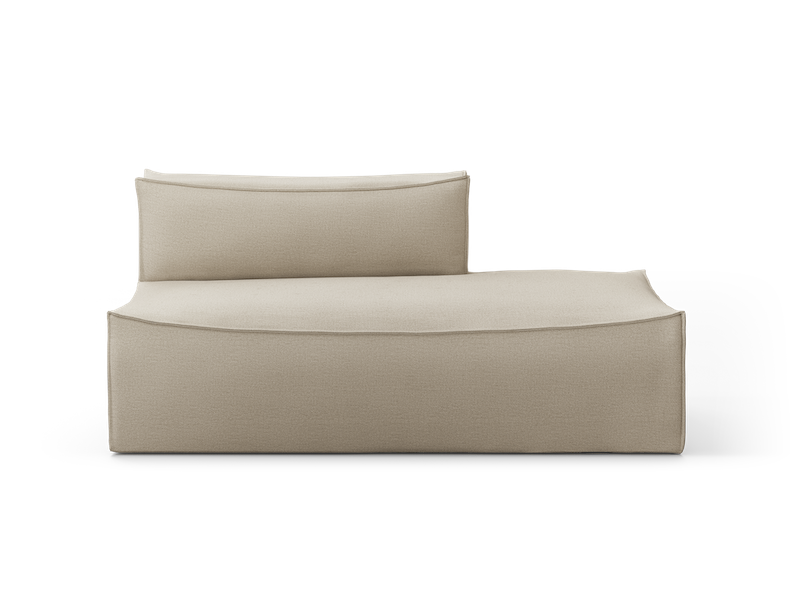 Natural rich linen ende large med åpen ende høyre. Mål: B 170 x H 76 x D 108 cm. Ryggbredde 108 cm