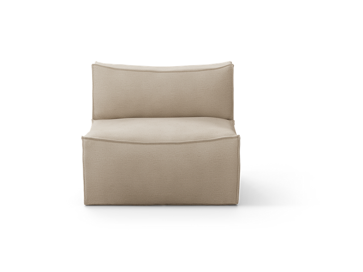 Natural rich linen midtmodul small. Mål: B 95 x H 76 x D 95 cm
