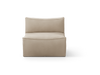 Natural rich linen midtmodul small. Mål: B 95 x H 76 x D 95 cm