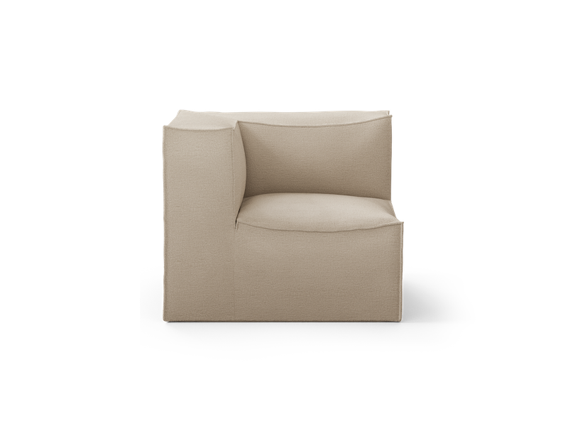 Natural rich linen hjørne- connecting corner small. Mål: B 95 x H 76 x D 95 cm