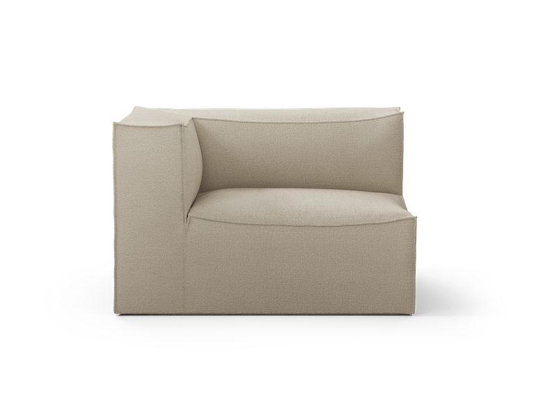 Natural rich linen ende small med venstre armlene. Mål: B 120 x H 76 x D 95 cm
