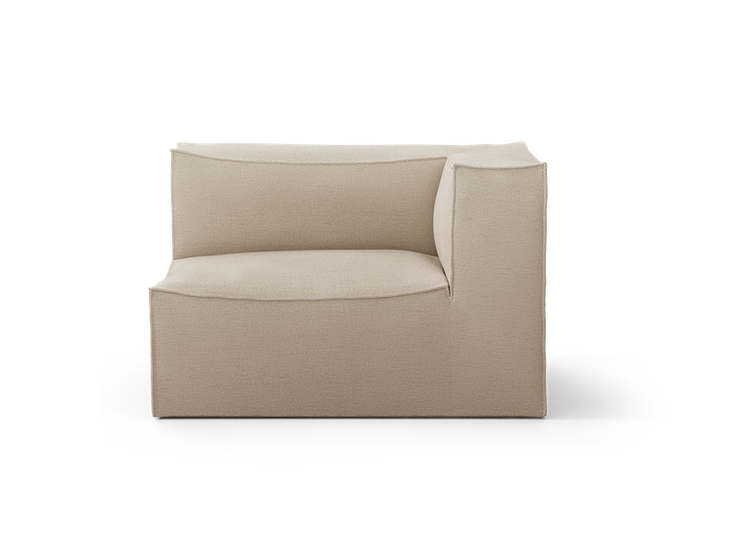 Natural rich linen ende small med høyre armlene. Mål: B 120 x H 76 x D 95 cm