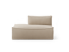 Natural rich linen ende small med åpen ende venstre. Mål: B 150 x H 76 x D 95 cm