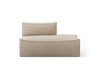 Natural rich linen ende small med åpen ende høyre. Mål: B 150 x H 76 x D 95 cm