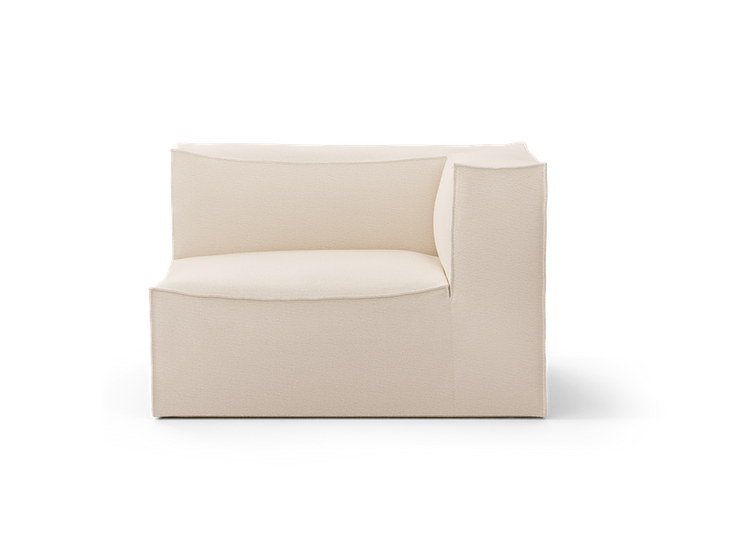 Off-white ende med høyre armlene, small. Mål: B 120 x H 76 x D 95 cm