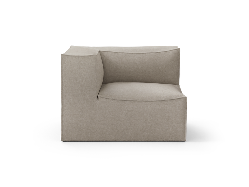 Cotton linen natural hjørne- connecting corner small. Mål: B 95 x H 76 x D 95 cm