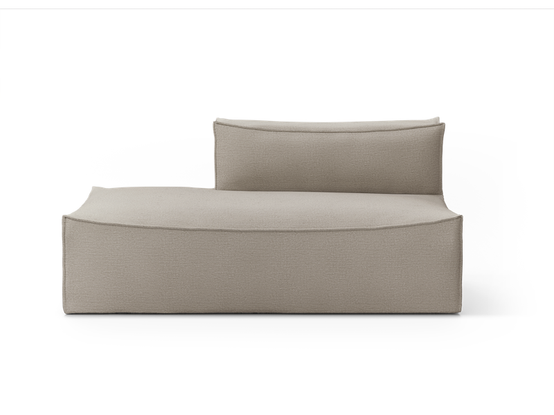 Cotton linen natural ende small med åpen ende venstre. Mål: B 150 x H 76 x D 95 cm