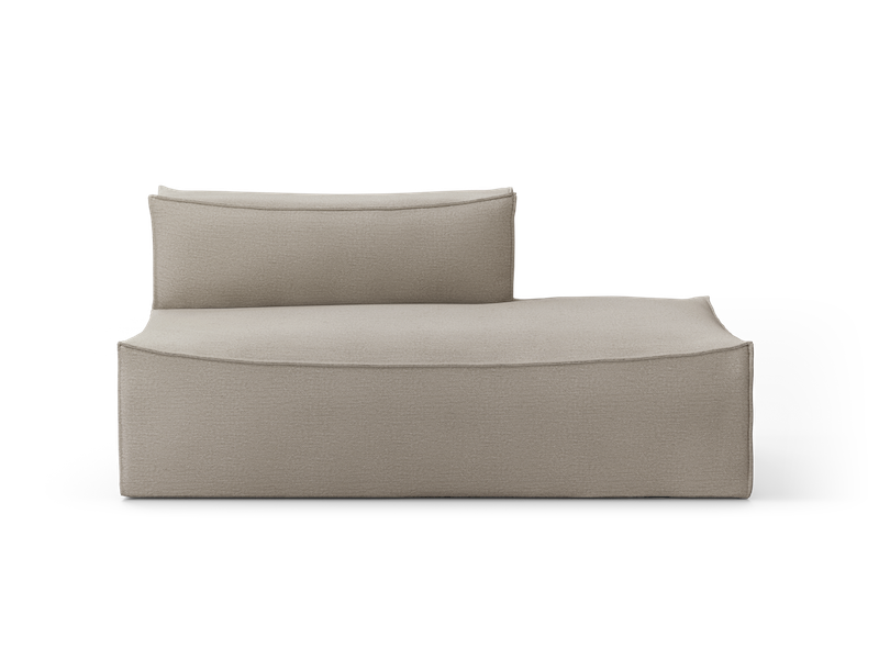 Cotton linen natural ende large med åpen ende høyre. Mål: B 170 x H 76 x D 108 cm. Ryggbredde 108 cm