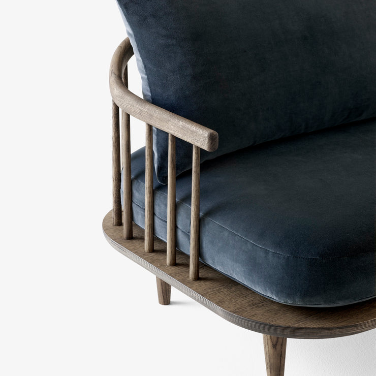 Fly SC2 sofa 2-seter, Smoked Oiled Oak. Tekstil: Velvet 10 Twilight