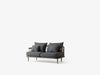 Fly SC2 sofa 2-seter, Smoked Oiled Oak. Tekstil: Hot Madison 093