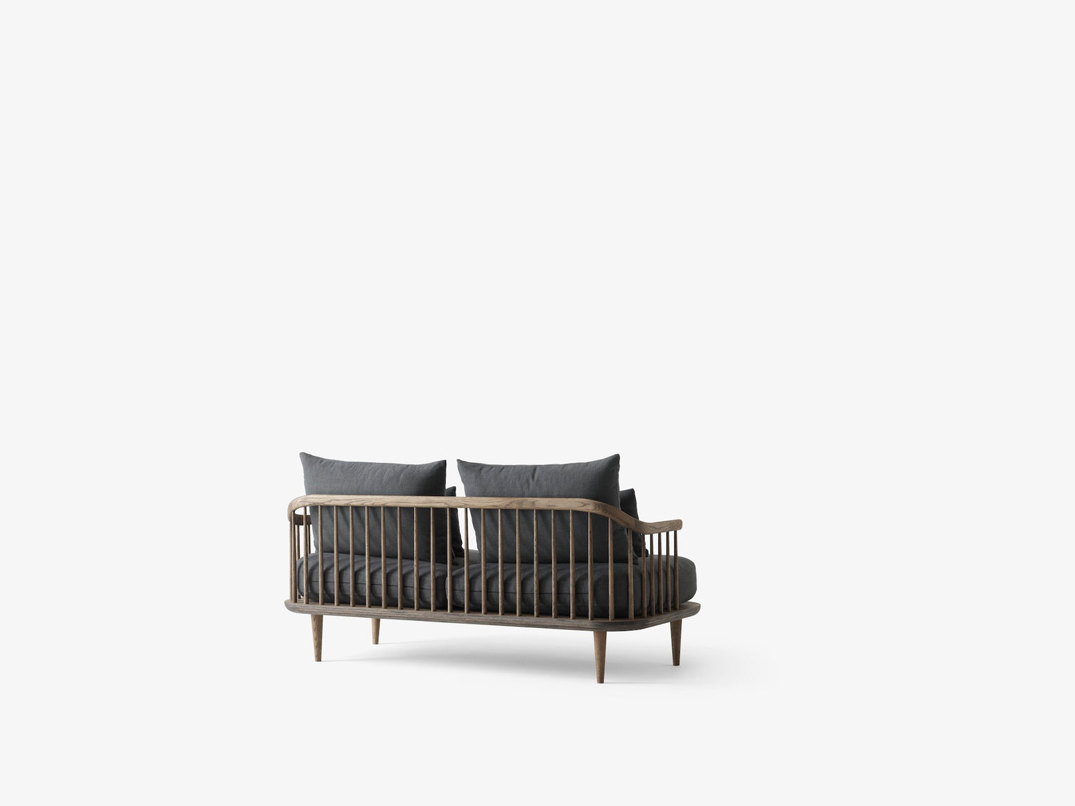 Fly SC2 sofa 2-seter, Smoked Oiled Oak. Tekstil: Hot Madison 093 rygg