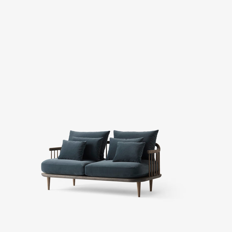 Fly SC2 sofa 2-seter, Smoked Oiled Oak. Tekstil: Velvet 10 Twilight